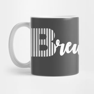 Brew Coffee Tee shirt For Coffee Lovers-White Mug